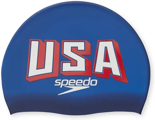 Vista 52 de Speedo - Gorra de natación, silicona sólida Negro