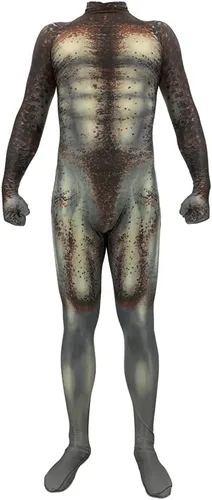 Vista 6 de Disfraz de depredador impreso en 3D, body zentai para adultos y niños, overol de cosplay de Halloween