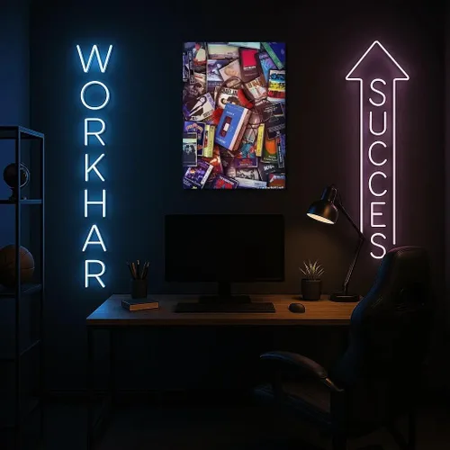 Vista 4 de La magia de los casetes y Sony Walkman: una inmersión en los años 80 retro - Impresión artística de pared, pintura para decoración del hogar
