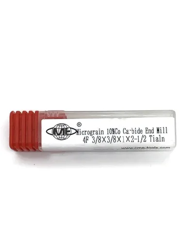 Vista 4 de 10pcs 3/8 "Tialn recubierto de carburo sólido molinos de extremo 4 Flt General Machining #GM1006