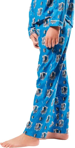 Vista 3 de Ultra Game Conjunto de pijama juvenil oficial de la NBA de 2 piezas súper suaves con botones