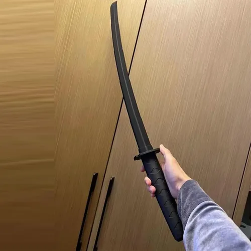 Vista 7 de AMARONE Juguetes de modelo de espada samurái retráctil de gravedad impresa en 3D, espada retráctil de plástico con impresión 3D, juguete Katana