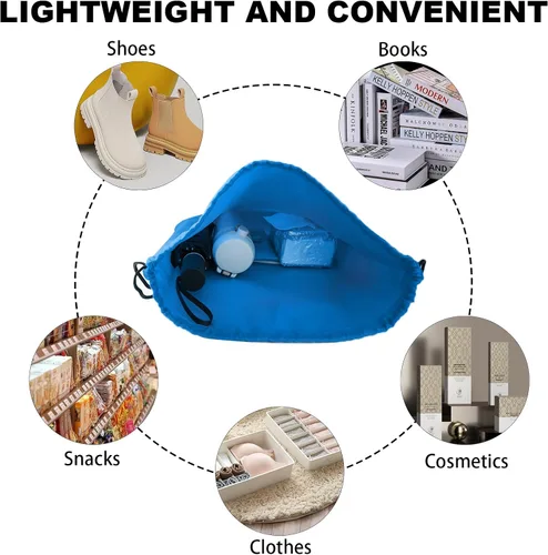Vista 3 de GoodtoU Bolsas de cordón Mochila con cordón Bolsas de cincha Mochila de cuerda a granel Bolsa de deporte Nylon Draw String, Azul, Cordón