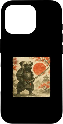 Vista 20 de Pug Samurai Japanese Warrior Costume Sumi-e Art Funny Case for iPhone 17