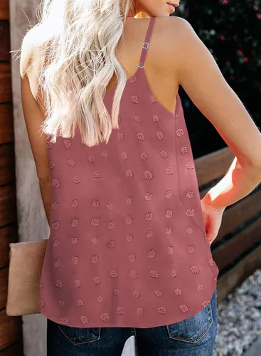 Vista 2 de Camisetas de verano para mujer camisetas sin mangas favorecedoras de moda ajuste holgado camisetas para mujer con bonito estampado