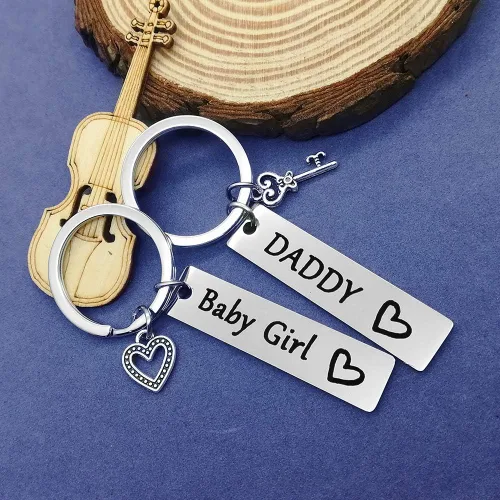 Vista 3 de Llavero para padre, hija, regalo para padre, hija, regalo para papá, hija, regalo de Navidad, cumpleaños, día del padre para papá