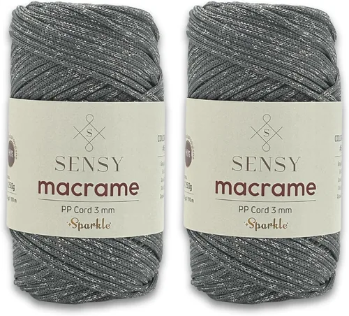 Vista 111 de Cuerda de poliéster Sensy Premium de 3 mm, 120 metros, 100% cordón de polipropileno, cuerda de macramé de 3 mm, cordón para bolsos de ganchillo