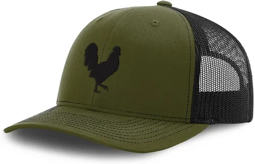 Vista 11 de Gorra de béisbol personalizada Gallo Sombra Gallo Silueta Bordado Malla Poliéster Embroidered Men & Women rooster trucker hat