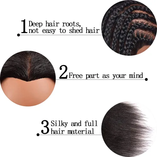 Vista 2 de Cabeza de maniquí de 100% cabello humano, cosmetología, pelo, africano, entrenamiento, peinado soplado, corte trenzado, para peluquería