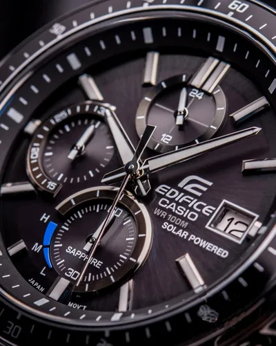 Vista 5 de Casio EFS-S510D-1AVUEF - Reloj analógico clásico de cuarzo para hombre con correa de acero inoxidable color plateado plateado Pulsera