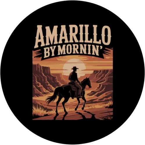 Vista 3 de Amarillo by Mornin Folk Style Western Country Music PopSockets Adhesive PopGrip