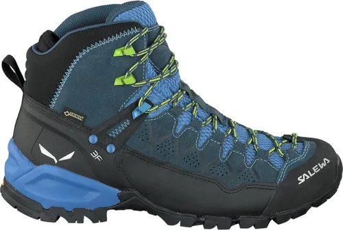 Vista 7 de Salewa Botas ALP Trainer Mid GTX para hombre, Ombre Azul Fluo Naranja, 1 Negro