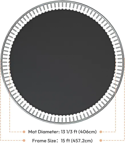 Vista 2 de AW Trampoline Mat & Pad Replacement Kit with 96V-Ring Fits 15 ft Trampoline Frame
