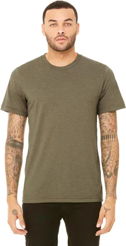 Vista 131 de Bella Canvas 3413c para hombre (1) Triblend verde + (1) Triblend rojo