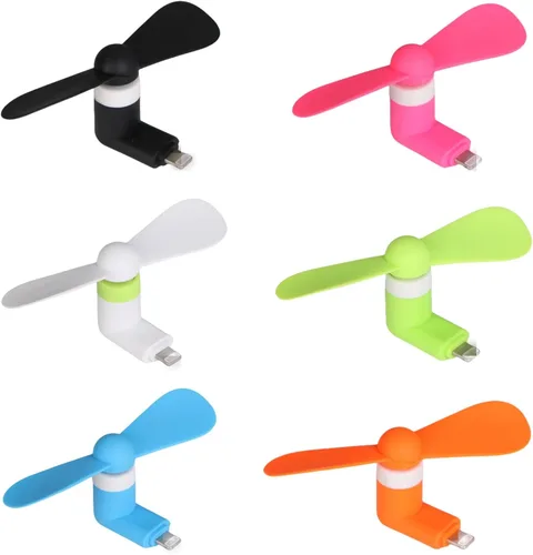 Vista 2 de Ventilador de teléfono para iPhone, paquete de 6 mini ventiladores portátiles para teléfono celular para iPhone 14/14 Plus/14 Pro Max/SE 3/13/13