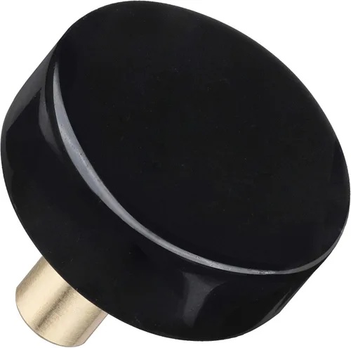Vista 4 de mookaitedecor 4 pomos de cajón de obsidiana negra para armario de tocador Negro