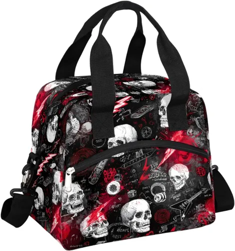 Vista 10 de Pardick Bolsa de almuerzo aislada con diseño de galaxia colorida para mujeres y hombres y adultos, con purpurina, grande, hielera, térmica A01