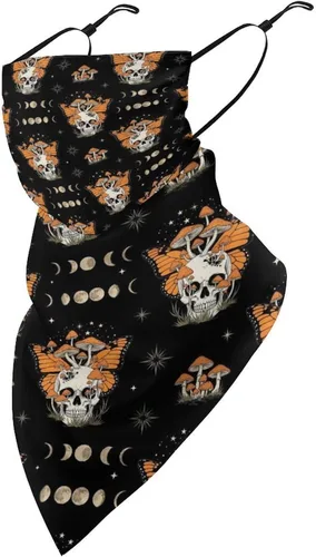 Vista 6 de Bufanda triangular reutilizable para la cara, bufanda con lazo para las orejas, bandana con protección solar UV