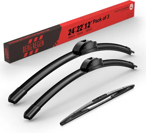 Vista 42 de BERG REGEN Escobillas limpiaparabrisas de 15"+15" con escobilla trasera de 13" - Juego de repuesto automotriz para Jeep Wrangler JK 2008 2009 2010