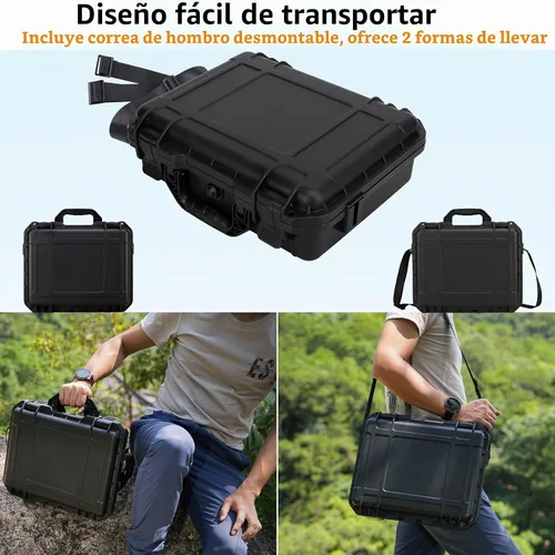 Vista 5 de Funda rígida para DJI Mini 4 Pro, funda de transporte impermeable con correa para todos los accesorios DJI Mini 4 Pro Fly More Combo Drone