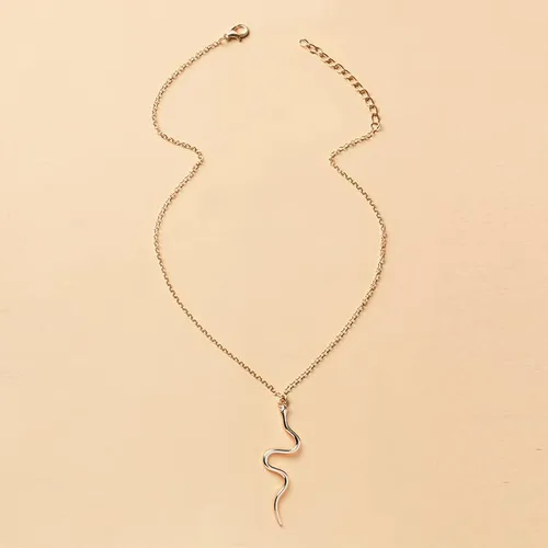 Vista 2 de Caiyao Collar de serpiente de oro y plata para mujer, collar de serpiente cobra, collar con colgante de serpiente, collar de oro para mujer, collar