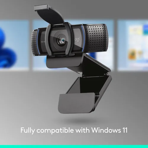 Vista 5 de Cámara web Logitech C920e HD 1080p con micrófono deshabilitado, certificada para Zoom y Microsoft Teams, cumple con TAA
