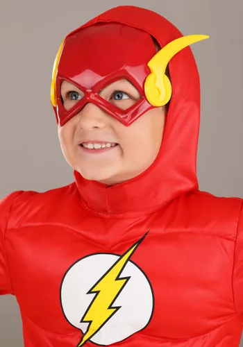 Vista 3 de Disfraz Deluxe de Flash DC para Niños Multicolor