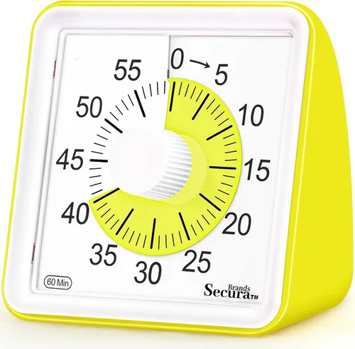 Vista 12 de Secura - Temporizador visual de cuenta regresiva de 60 minutos para niños y adultos, herramienta de gestión del tiempo en el aula (negro)