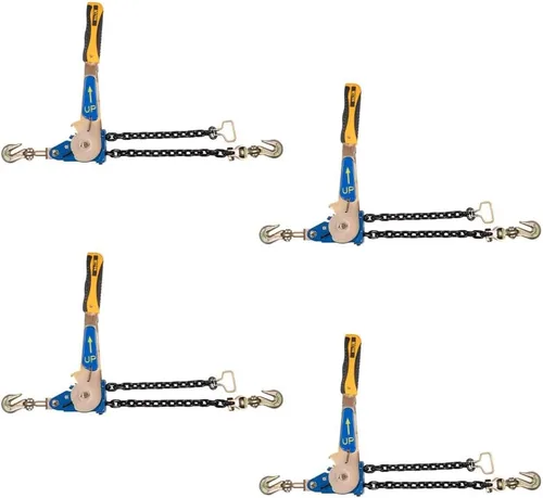 Vista 10 de Mytee Products Tensor de Cadena con Trinquete Fácil de 1/4" - 5/16" con Ganchos de Agarre y 2500 lbs WLL - Tensor de Carga con Trinquete de Amarre