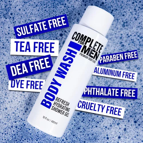Vista 8 de Gel de ducha hidratante para hombres: Gel de baño para hombre sin sulfato, gel de ducha natural - Gel de ducha hidratante para todo