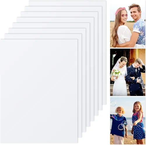 Vista 8 de Hotop 8 letreros de aluminio para sublimación, tablero de fotos en blanco, panel de fotos de sublimación, placa de aluminio para boda, impresión
