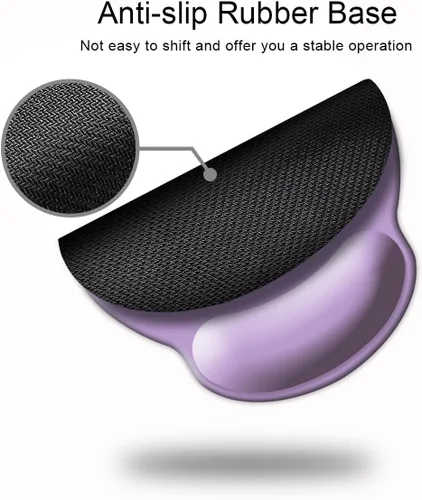 Vista 5 de DOOKE Alfombrilla ergonómica para mouse con soporte de muñeca, bonita almohadilla de muñeca con base de goma antideslizante para computadora