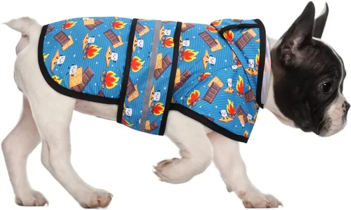 Vista 33 de HDE - Impermeable protector con capucha para perros y cachorros, tallas de la S a la XL (diseño de patos de goma, talla S)