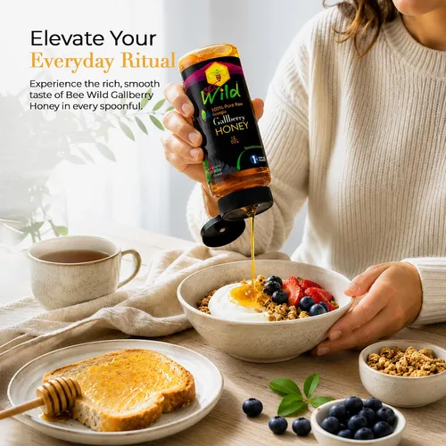 Vista 8 de Bee Wild 100% Pure Raw Honey - Gallberry 12 onzas