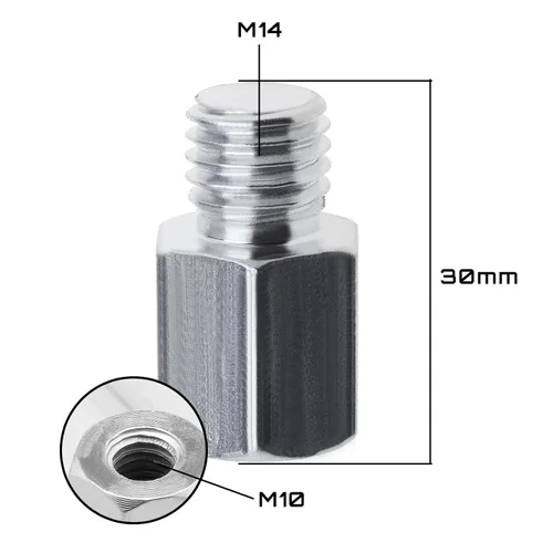 Vista 4 de Adaptador de rosca hembra M10 a rosca macho M14 para amoladora angular, pulidora de brocas, adaptador de convertidor, adaptador de convertidor