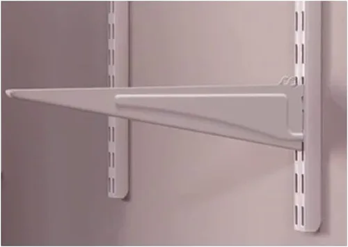 Vista 6 de ClosetMaid 2853 ShelfTrack Soporte de estante con bloqueo de 12 pulgadas, color blanco, cantidad 6
