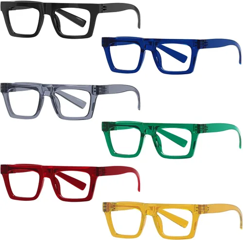 Vista 11 de Eyekepper Gafas de lectura con marco rectangular para hombre y mujer, color negro +0.50 1 unidad de color negro.
