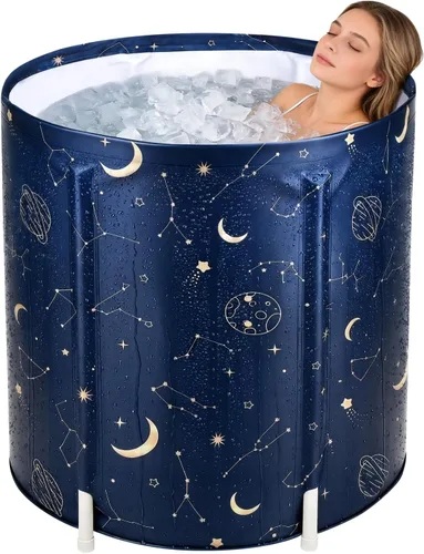 Vista 13 de Bañera Plegable Portátil, Bañera de Baño Plegable para Adultos para Viajes, para Acampar, Hogar y Spa, Almacenamiento que Ahorra Espacio