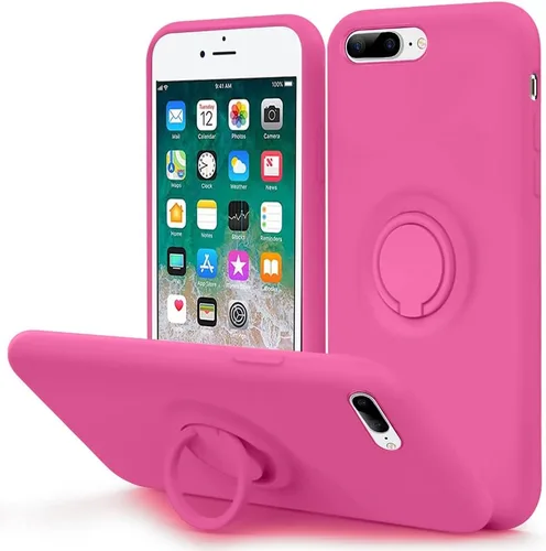 Vista 9 de MOCCA - Funda protectora con soporte de anillo, forro de microfibra supersuave y antiarañazos, de cuerpo completo y a prueba de golpes para iPhone 7