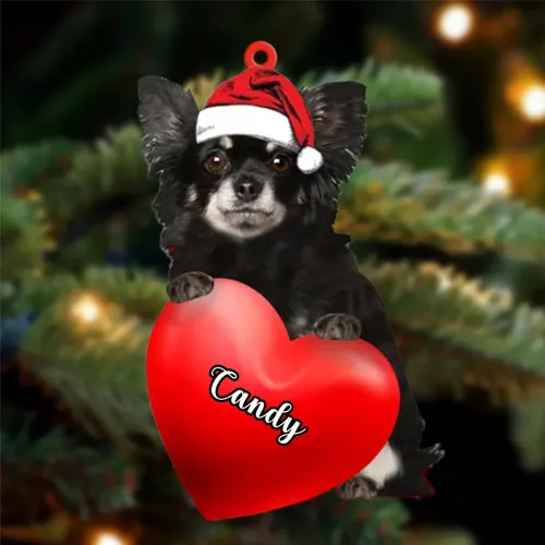 Vista 7 de Adornos de Navidad personalizados para perros, nombre personalizado, adorno de Malamute de Alaska, adornos acrílicos, regalos de Navidad, amantes