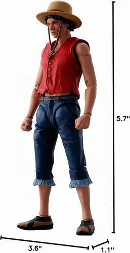 Vista 10 de TAMASHII NATIONS - Una serie de Netflix: One Piece - Monkey D. Luffy S.H.Figuarts figura de acción