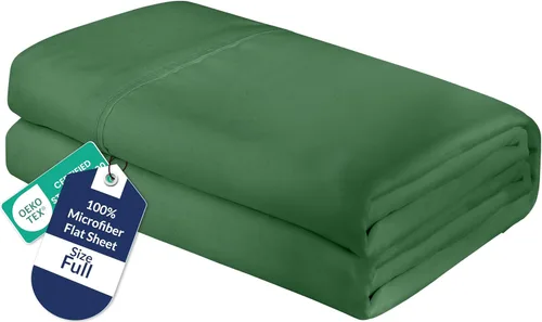 Vista 64 de Royale Linens Sábana Plana Individual – Sábanas Planas de Microfibra Cepillada Ultra Suave 1800 Solamente – Sin Arrugas y Resistentes a las Manchas