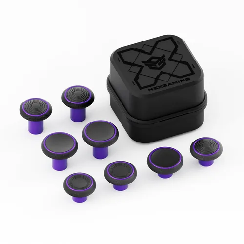Vista 14 de HEXGAMING Palancas de repuesto de 2 alturas abovedadas y cóncavas para controladores Phantom y Ultimate Pro - Parte base no está incluida