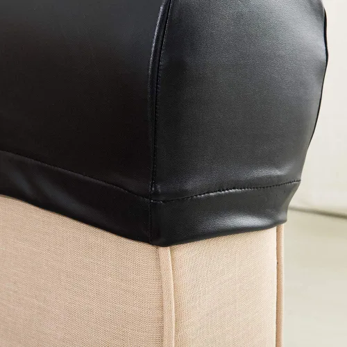 Vista 7 de Sander Juego de 2 fundas para reposabrazos de sofá, funda elástica para sillón, de piel sintética, antideslizante, protector de muebles para sofá