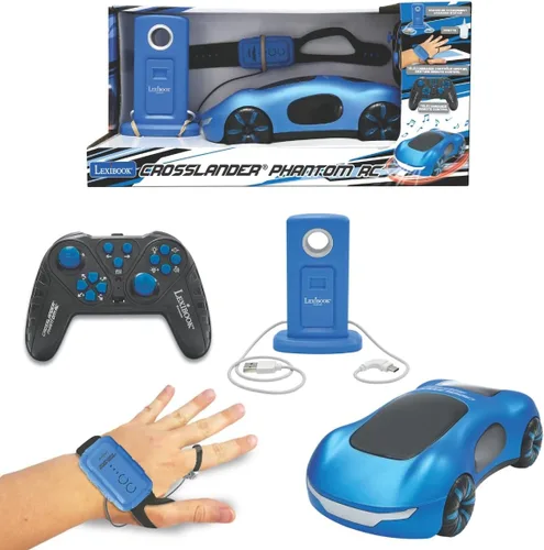 Vista 24 de LEXiBOOK - Crosslander Luminous Terrain Car, control remoto de muñeca, recargable, kit de acción electrónica, blanco/naranja