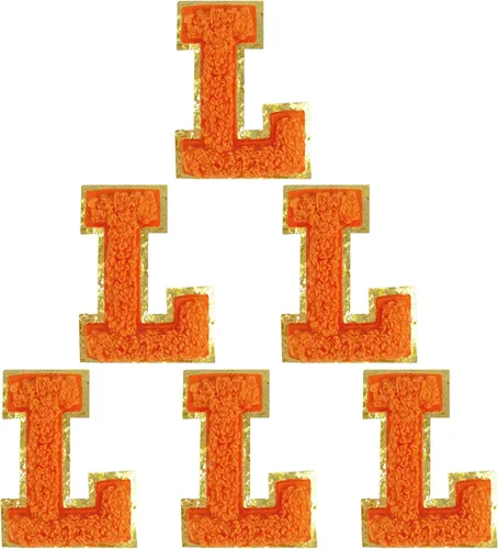 Vista 97 de 6 parches de letras de felpilla autoadhesivas de 2 pulgadas, parches de letras universitarias de la A a la Z, parche de reparación bordado