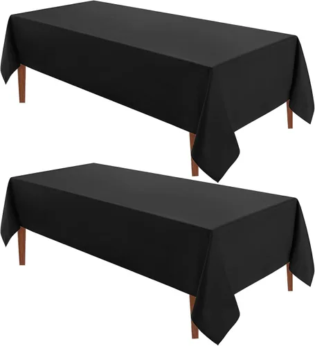 Vista 33 de VidaFete - 1 paquete de mantel cuadrado de 52 x 52 pulgadas, manteles resistentes a las manchas y arrugas, de poliéster, para mesa de comedor
