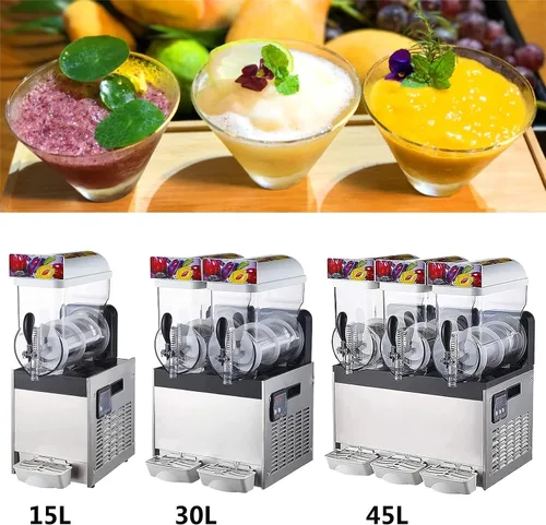 Vista 7 de Máquina de granizado de hielo, máquina comercial de bebidas granizadas, máquina de enfriamiento para hacer bebidas, máquina de granizado de bebidas