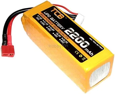 Vista 7 de 18.5V 5S 2200mAh 25C LiPo Batería T-Type Plug Max 40C Tasa de descarga para RC Modelo Avión FPV Drone Helicóptero