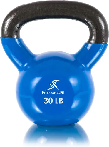 Vista 8 de ProsourceFit Vinyl Coated Cast Iron Kettlebells for Full Body Fitness Workouts